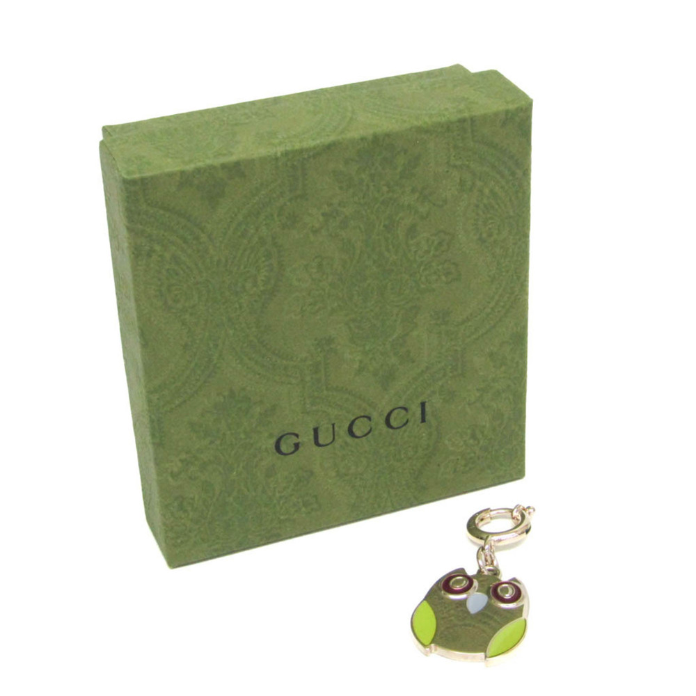 Gucci Metal Keyring Charm Silver,Light Green Owl charm - Picture 2 of 8